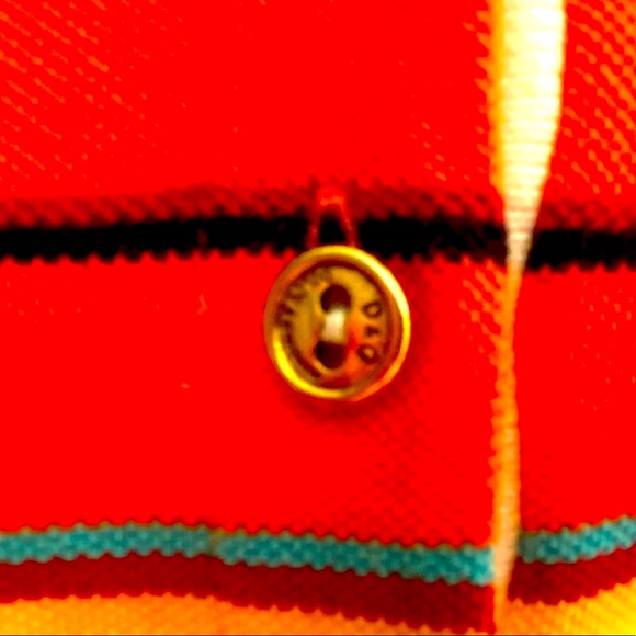 VINTAGE D&G POLO  
DOLCE GABBANA 
SIZE 40 ITALY STRIPED MULTI - Picture 6 of 11